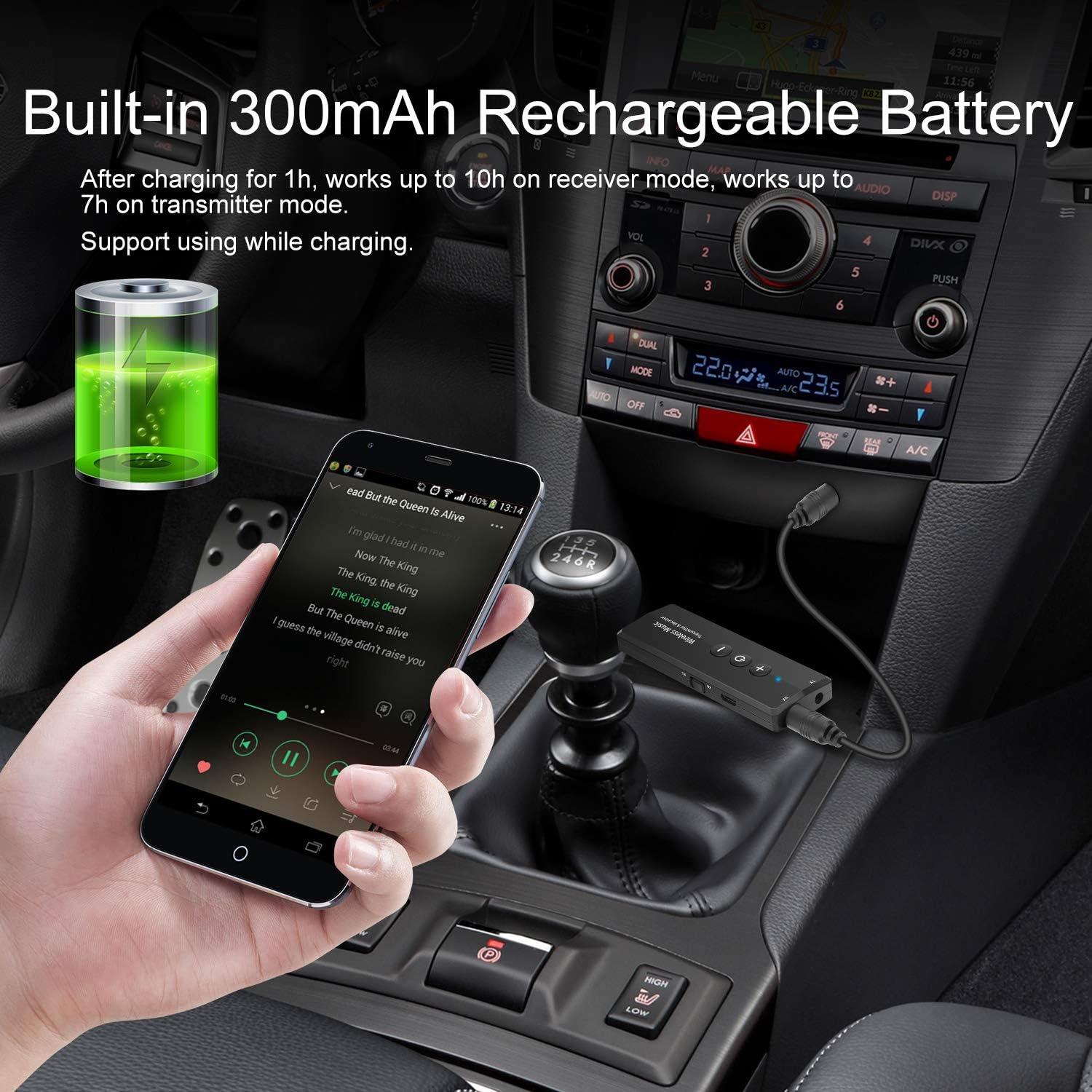 Transmisor Receptor Bluetooth 5.3 Amalong 3-en-1 Inalámbrico