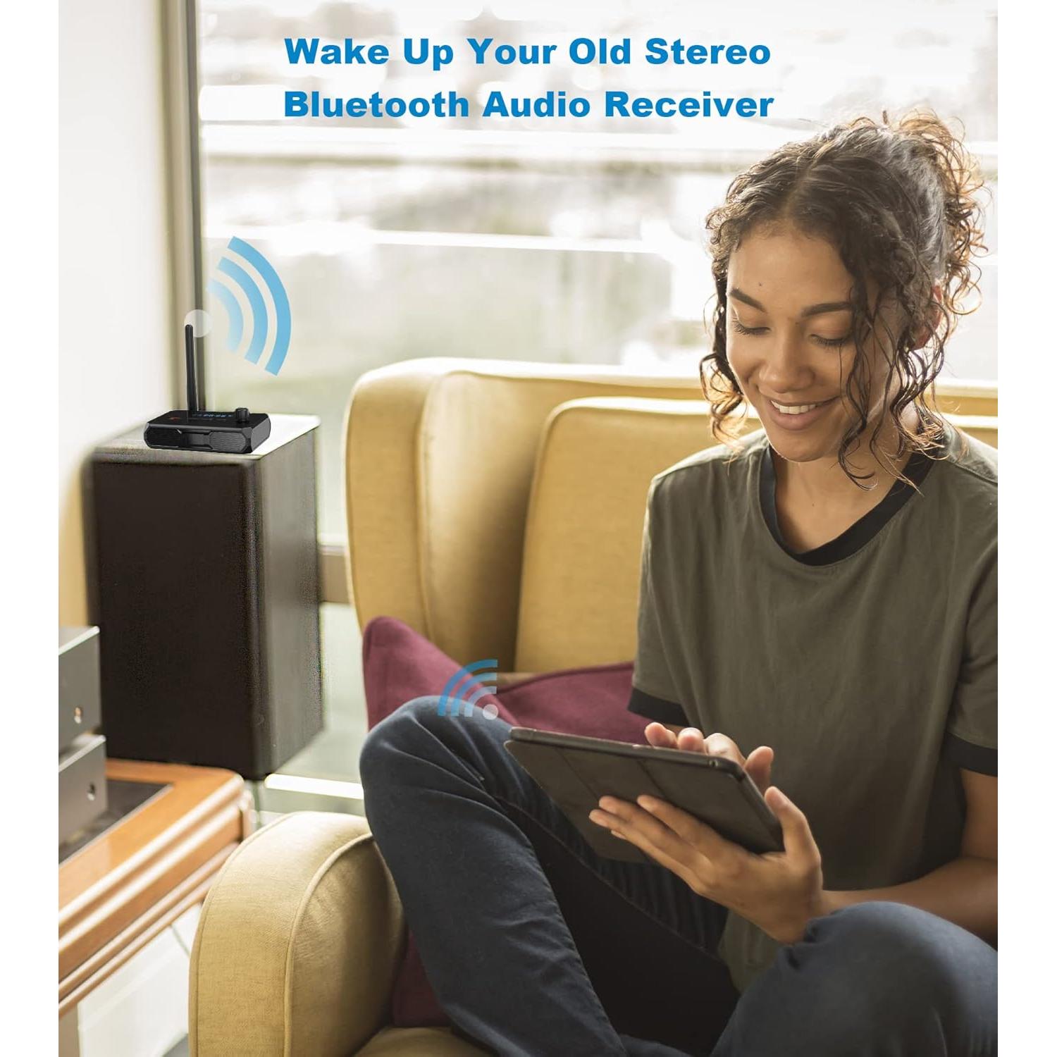 Receptor Bluetooth 5.3 KAIY para Estéreo Antiguo, RCA/AUX/Óptico