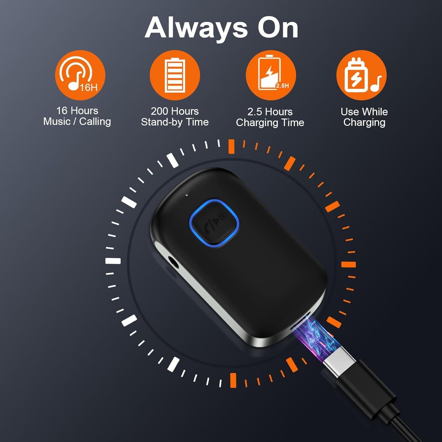 Receptor Bluetooth 5.0 para Coche Dongguan - Adaptador AUX 3.5mm