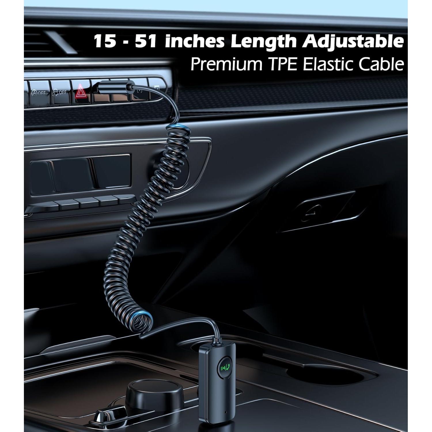 Receptor Bluetooth KAIY X5 para Coche AUX 3.5mm USB 5.3