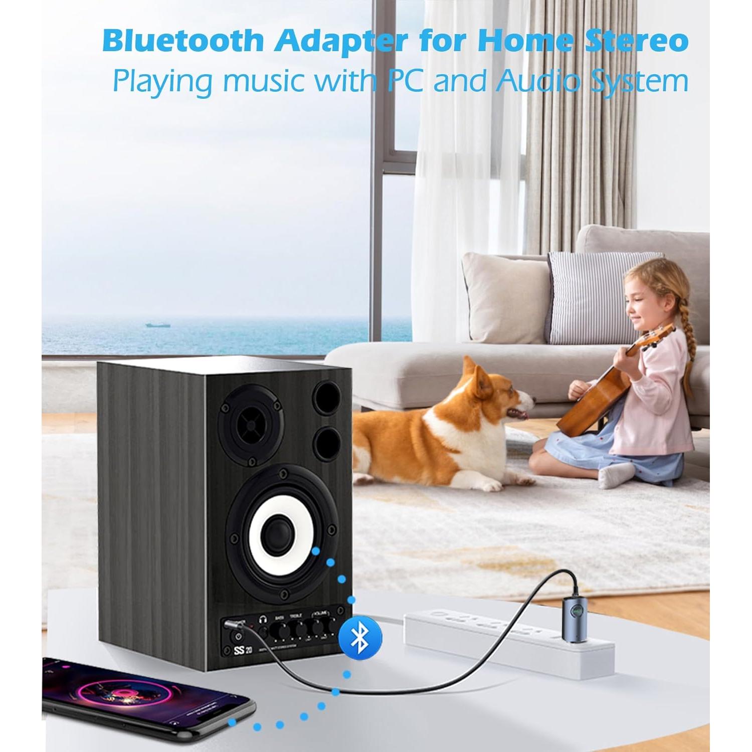 Receptor Bluetooth KAIY X5 para Coche AUX 3.5mm USB 5.3