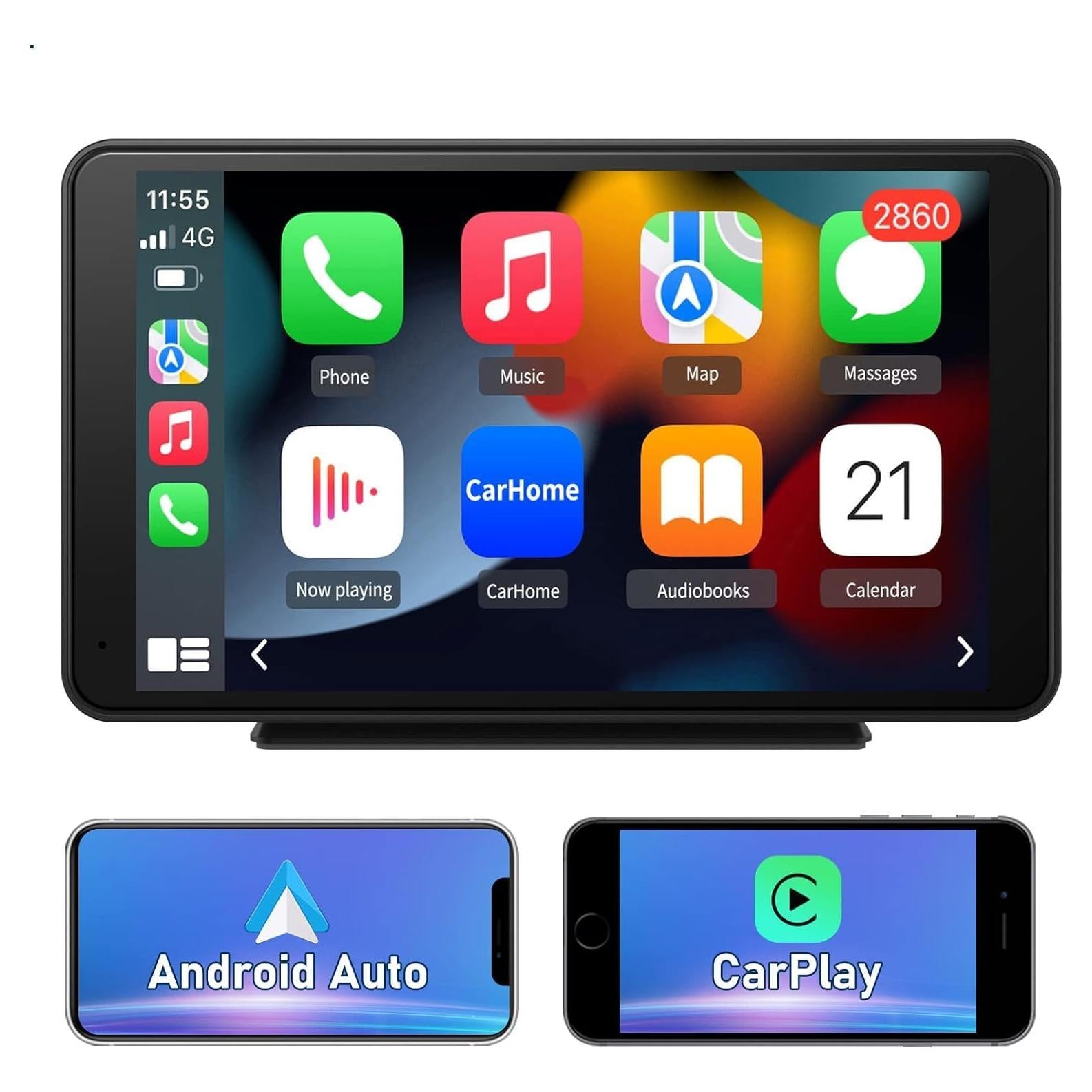 Estéreo de Coche Inalámbrico Litillbuly 7" CarPlay/Android Auto