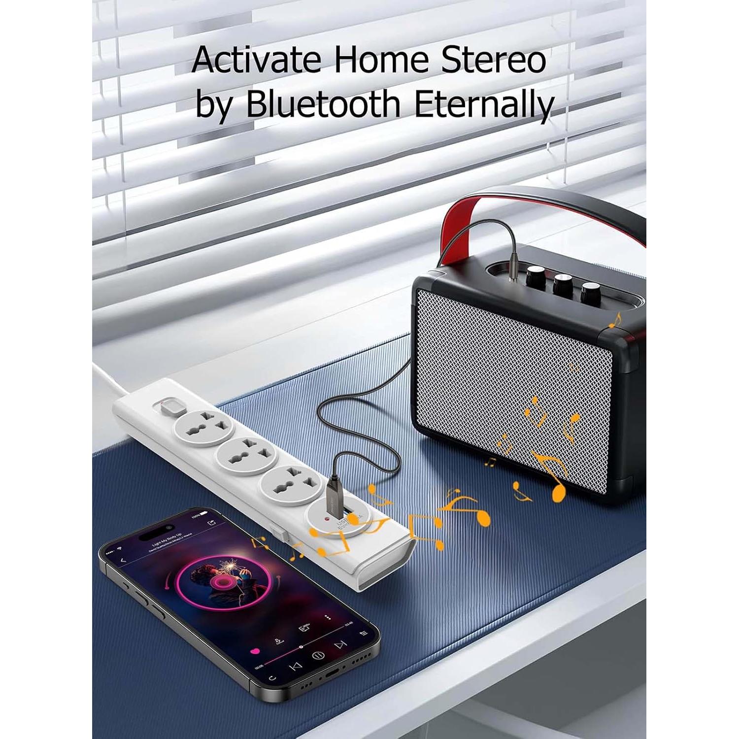 Adaptador Aux Bluetooth 5.4 ZOACHII para Coche, Llamadas Manos Libres