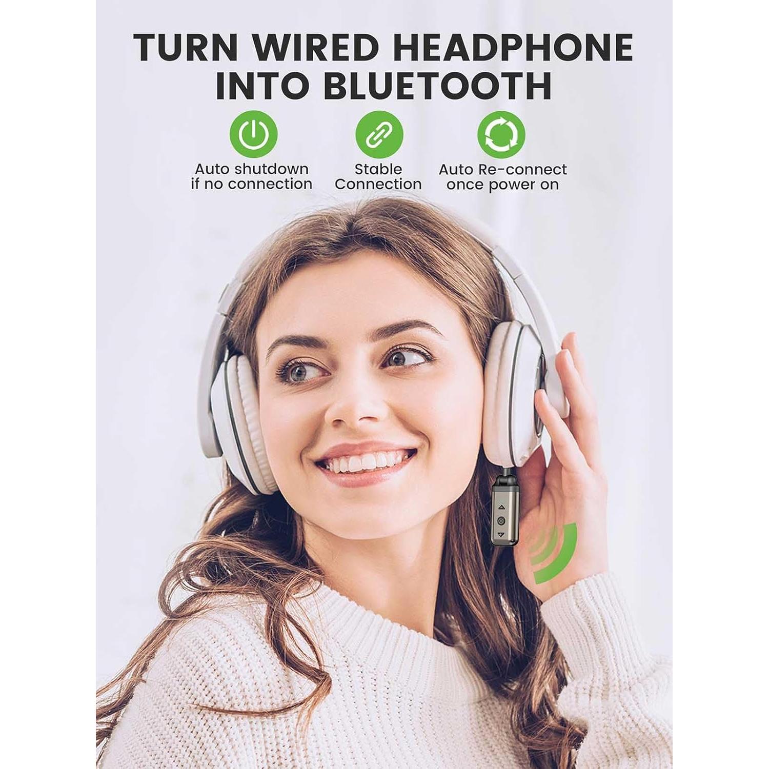 Air88 Bluetooth 5.4 Aux Adapter, 180° Swivel 3.5mm Jack, for Car Home Stereo, Handsfree Calls, 12 Hours Battery, HD Sound, Metal Case