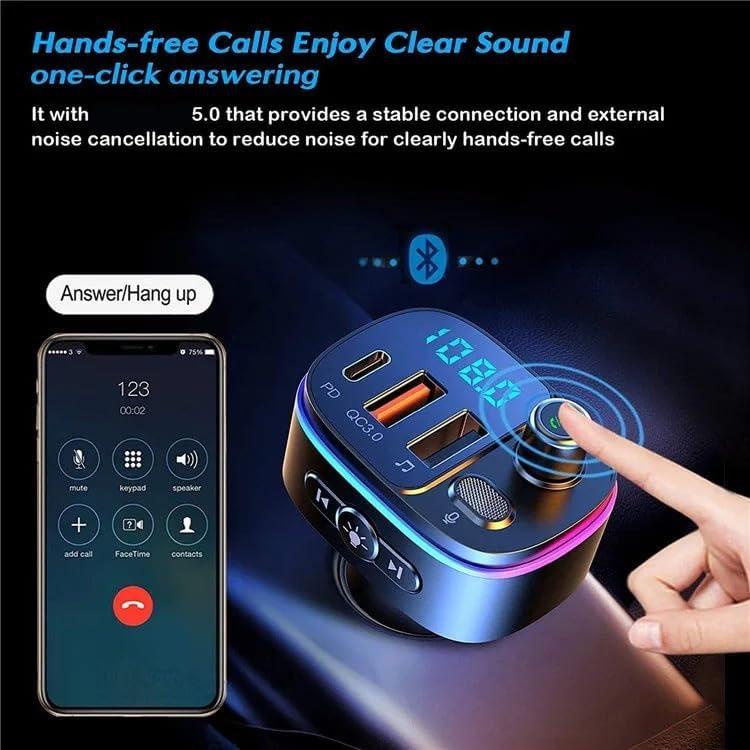 Transmisor FM Bluetooth 5.0 para coche SHAHAB T65 Carga Rápida