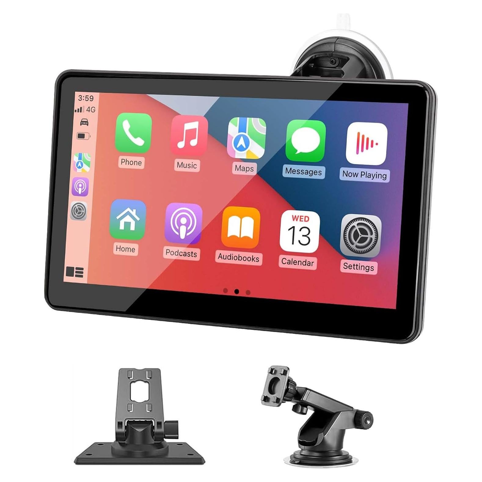 Pantalla Portátil Inalámbrica CarPlay 7" HD para Auto