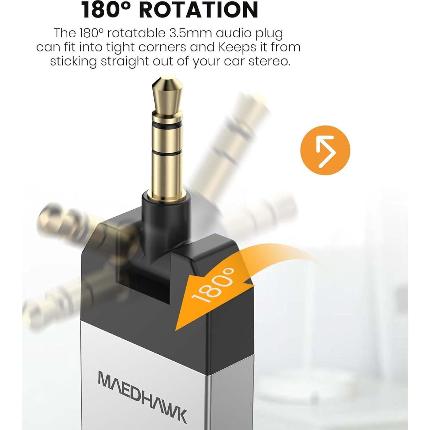 Adaptador Bluetooth 5.2 Maedhawk X4 Pro para Coche y Casa