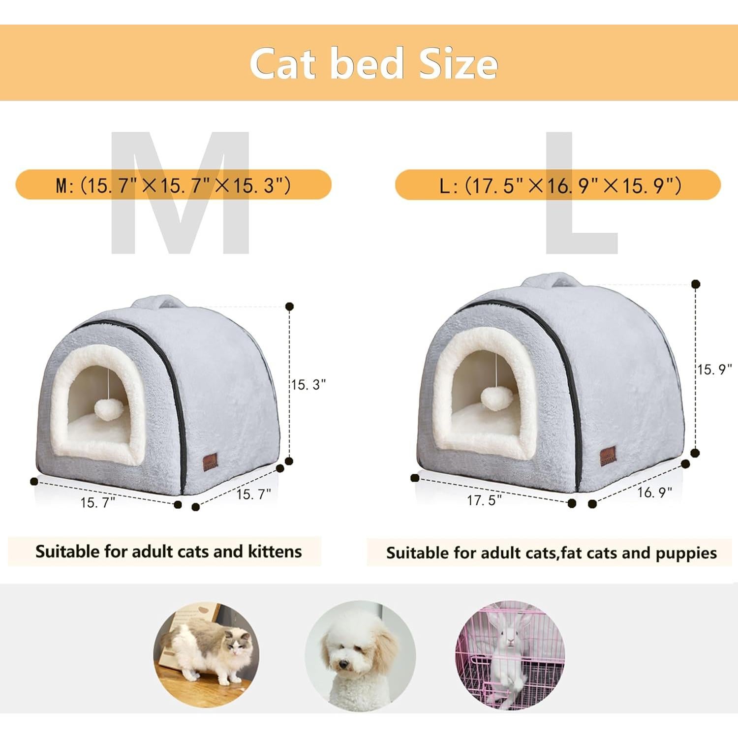 Cama para Gatos OMIVIER Plegable Antideslizante 40x40x38cm