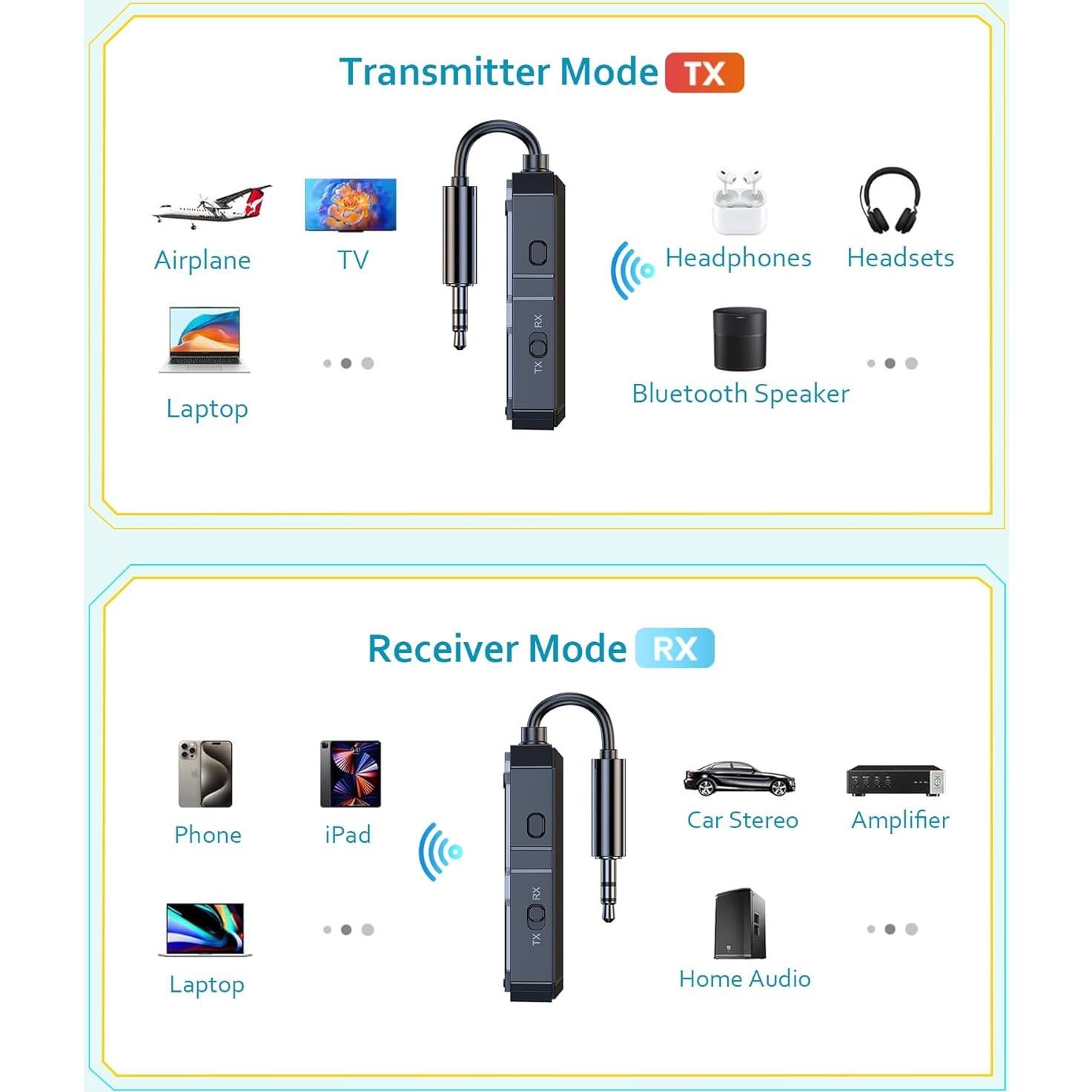 Adaptador Bluetooth 5.3 Dongguan C82 Receptor Transmisor 3.5mm
