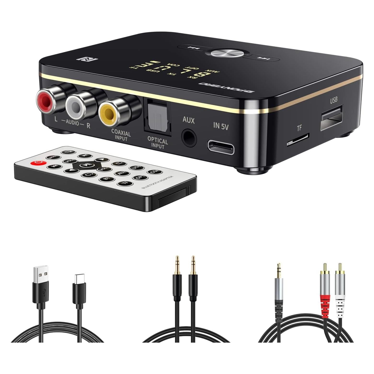 Receptor Transmisor Bluetooth PONYBRO M8 Hi-Fi 2 en 1