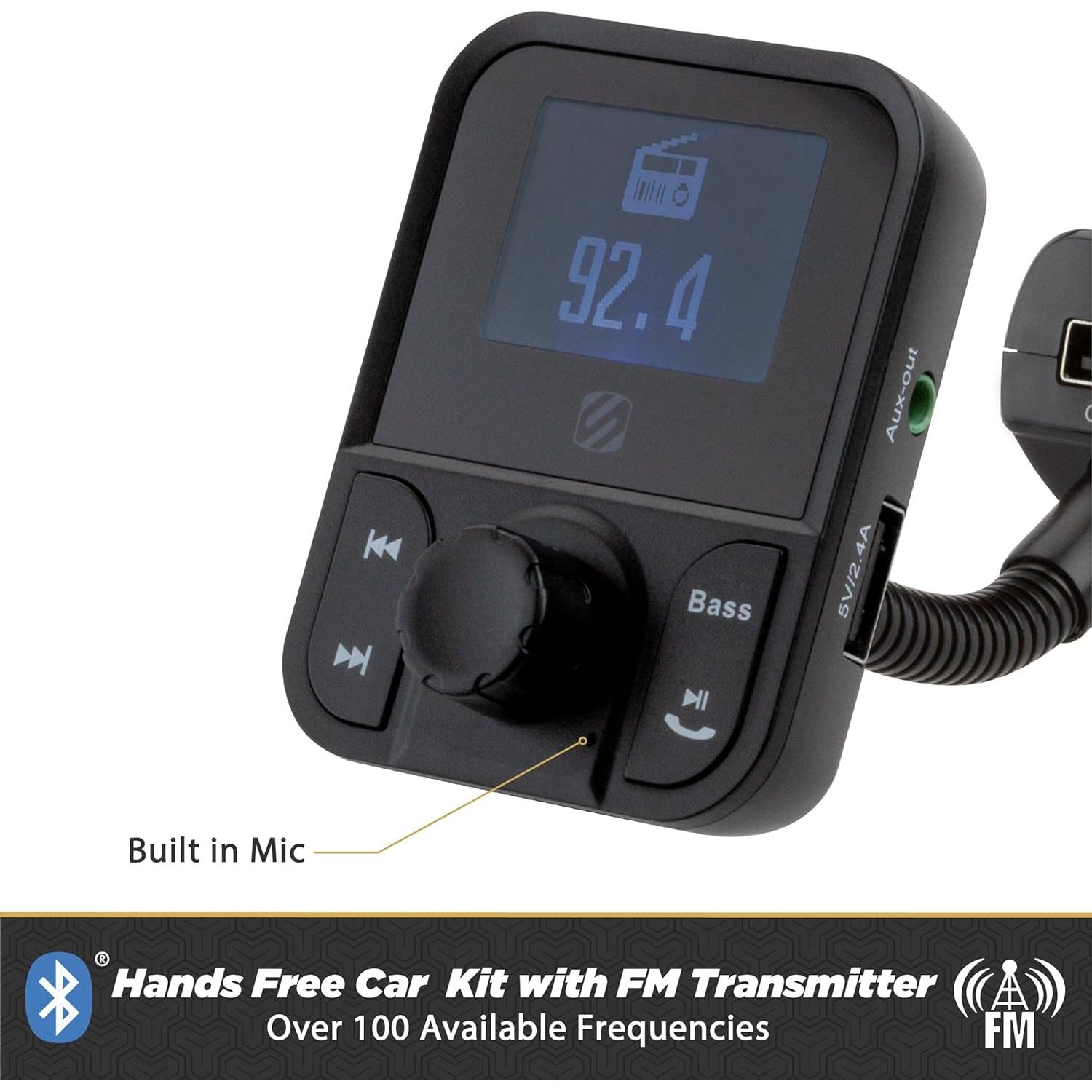 Kit de Coche Bluetooth 5.0 Scosche con Soporte para Teléfono