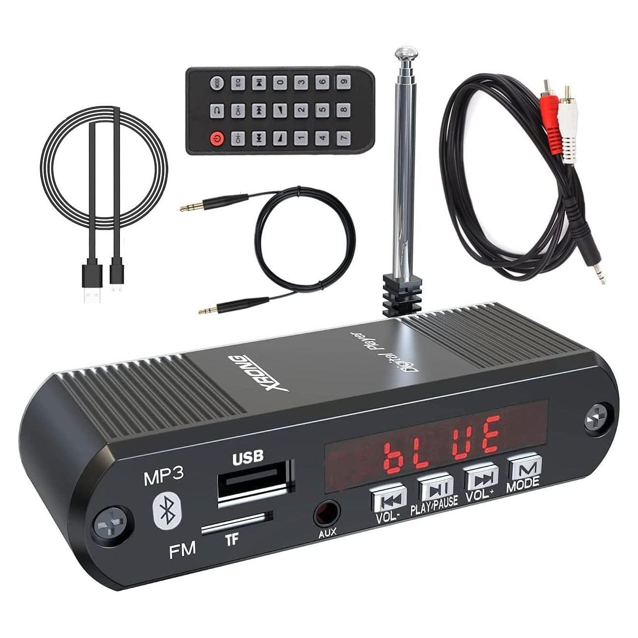 Receptor de Audio Bluetooth XRONG XR162 con Radio FM y USB