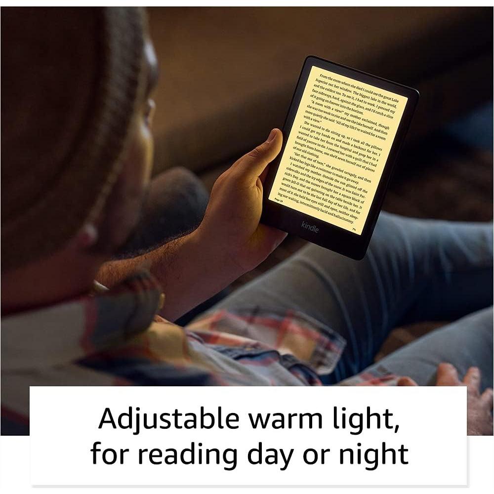 Like-New Amazon Kindle Paperwhite (16 GB) | Now with a larger display, adjustable warm light, increased battery life, and faster page turns | Denim