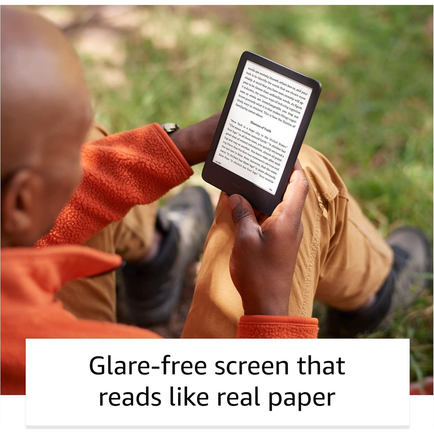 Like-New Kindle (2022 release) – The lightest and most compact Kindle, now with a 6” 300 ppi high-resolution display, and 2x the storage - Black