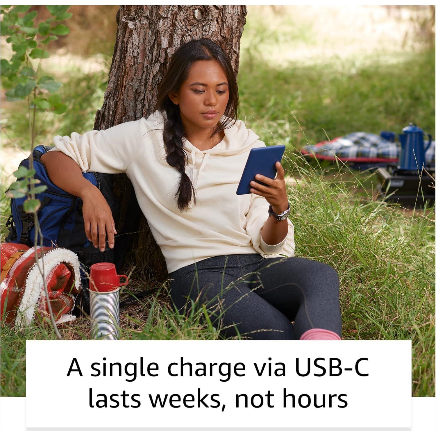 Like-New Kindle (2022 release) – The lightest and most compact Kindle, now with a 6” 300 ppi high-resolution display, and 2x the storage - Black