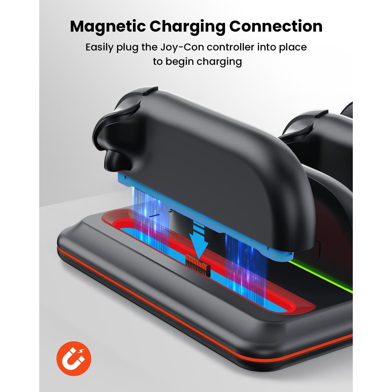 Base de Carga GEEKERA para Nintendo Switch 2 - 4 Joycons, RGB