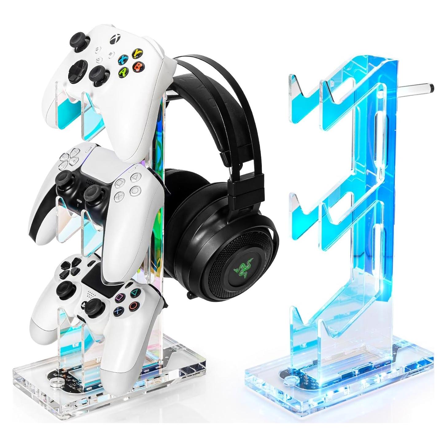 Soporte para Auriculares y Controladores OAPRIRE Acrílico 3 Niveles Luz