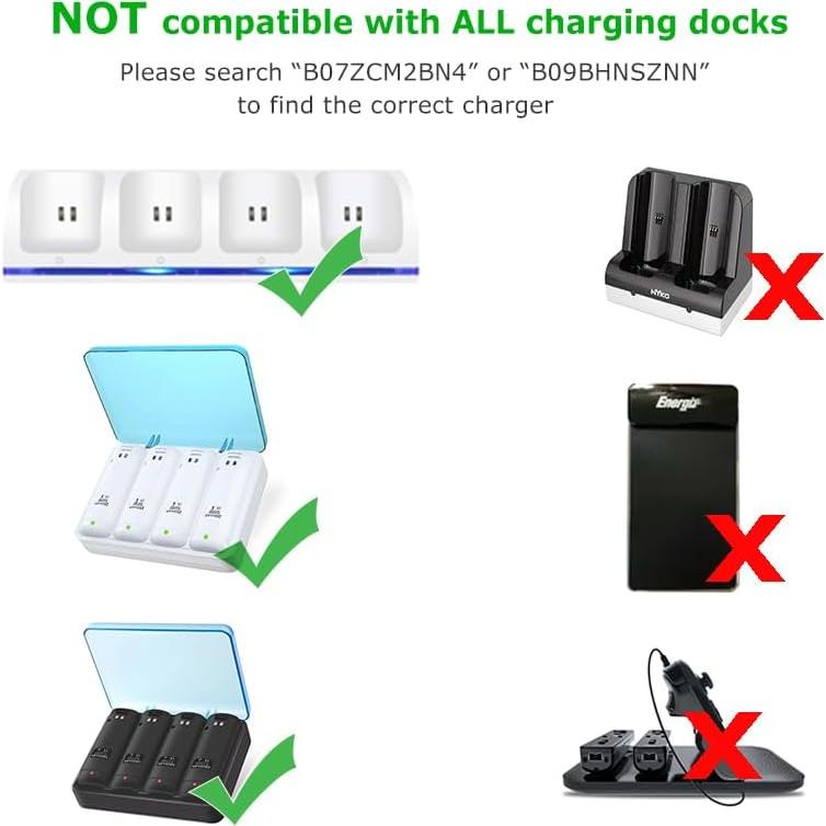 Paquete de 4 Baterías Recargables 2800mAh para Wii/Wii U