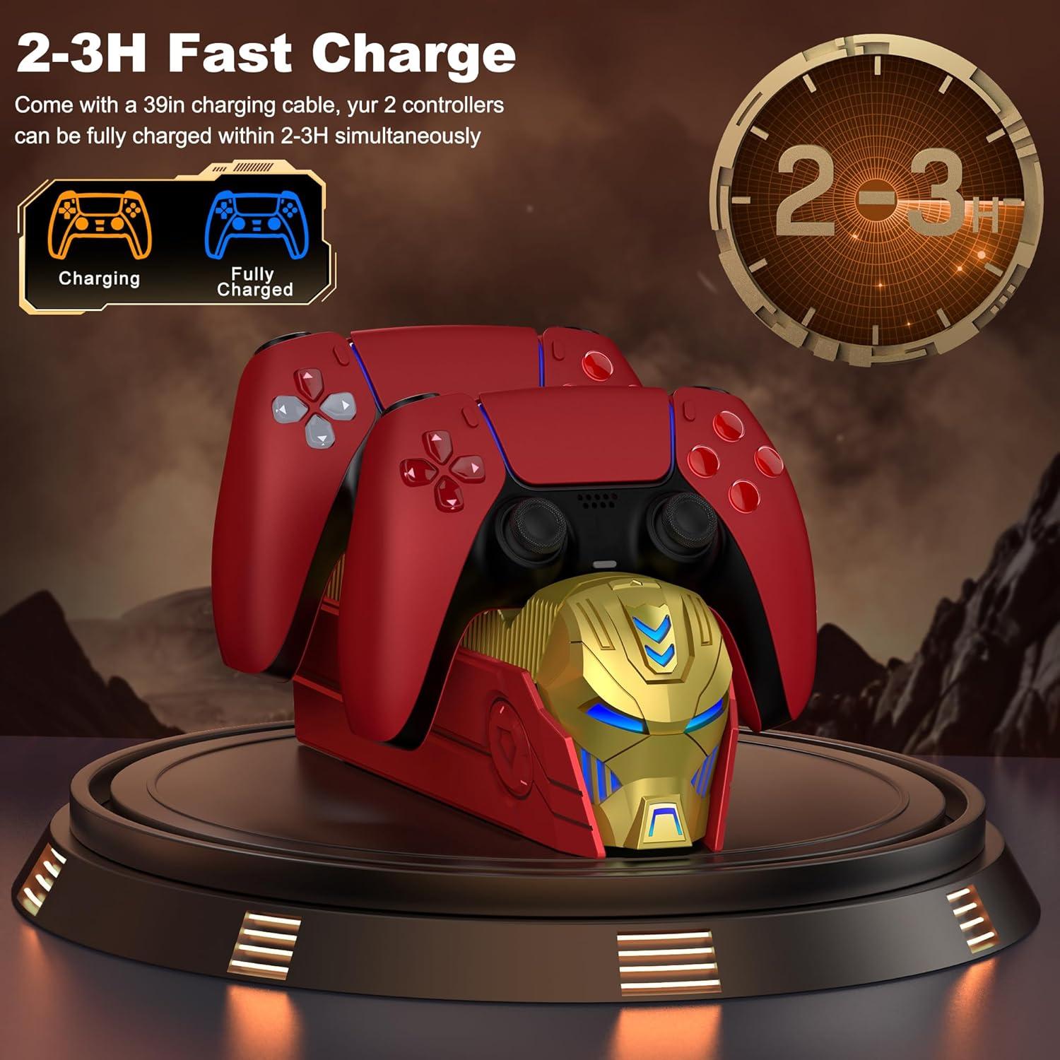 Estación de Carga Rápida PS5 DualSense/Edge con LED