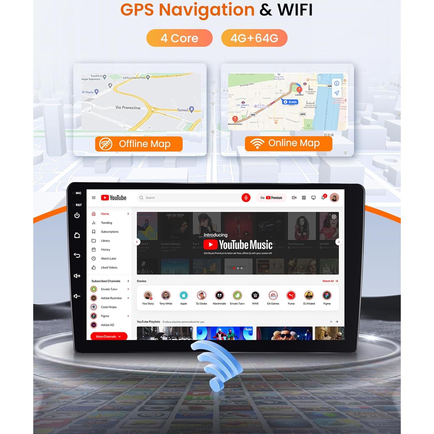 Estéreo Android 13 Rimoody 4G+64G para Toyota Yaris 2007-2013