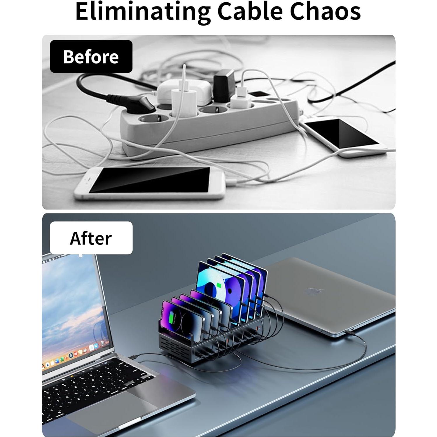 Estación de Carga USB C 470W Dywcdnice 12 Puertos Rápida