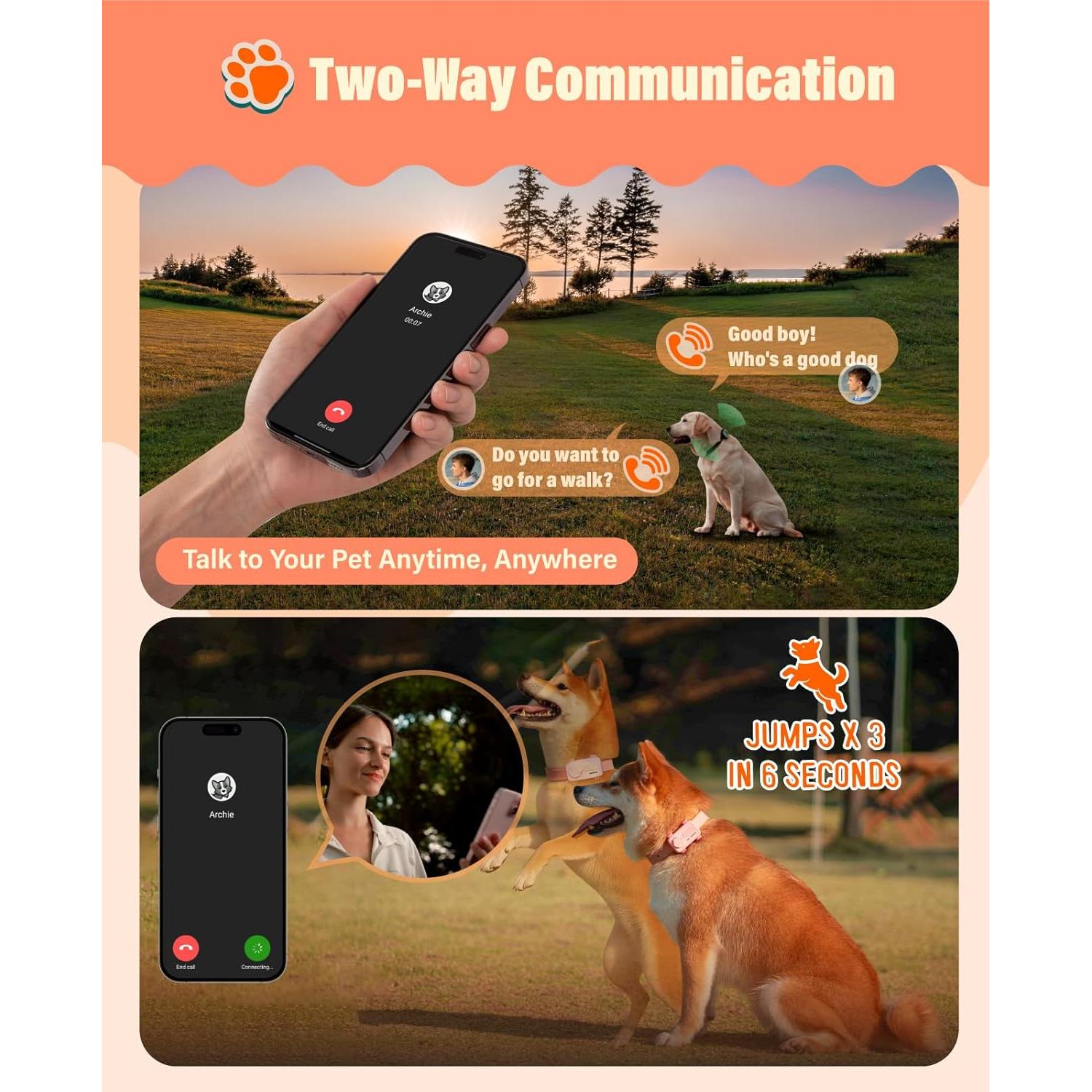 Rastreador GPS para Mascotas GlocalMe PetPhone Rosa