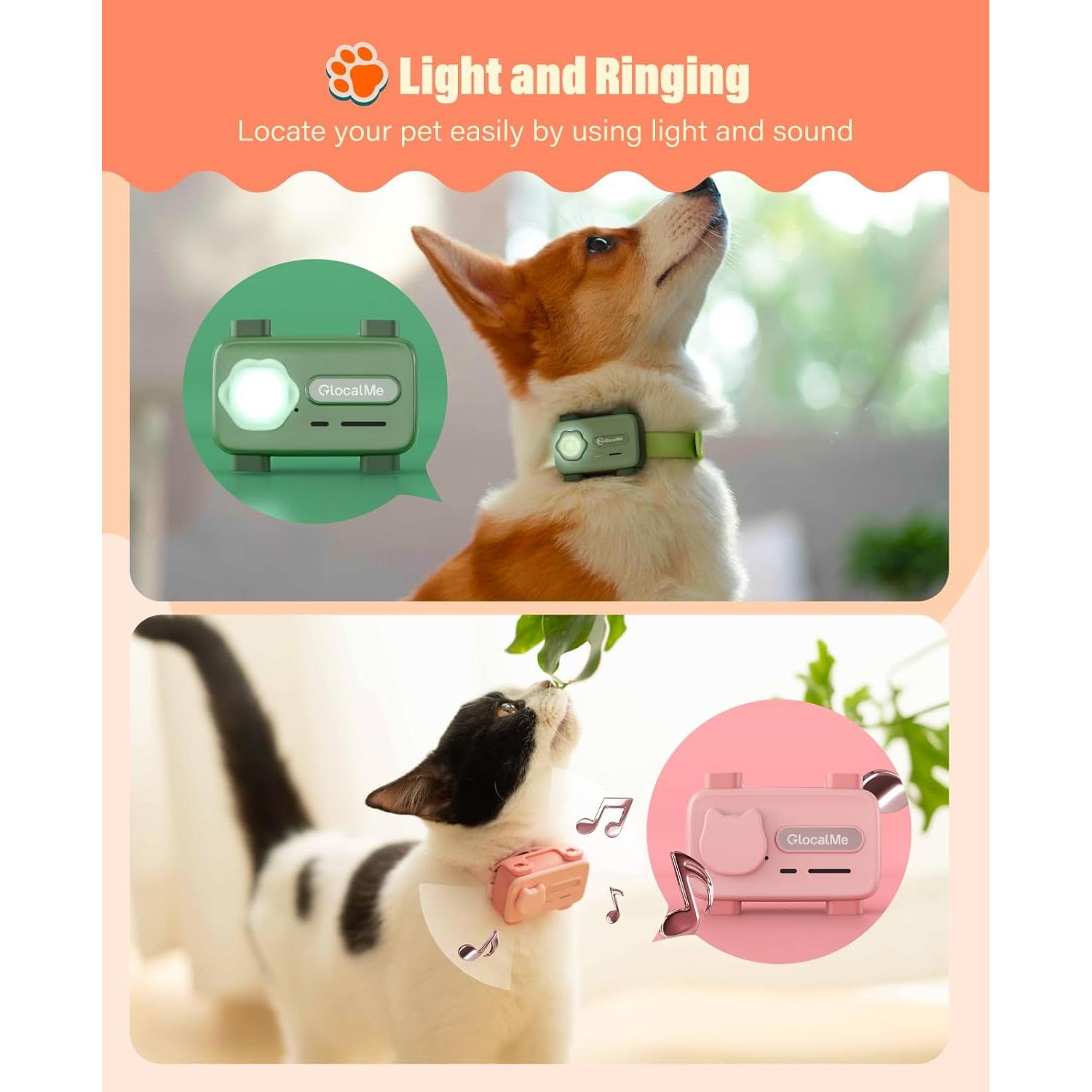 Rastreador GPS para Mascotas GlocalMe PetPhone Rosa