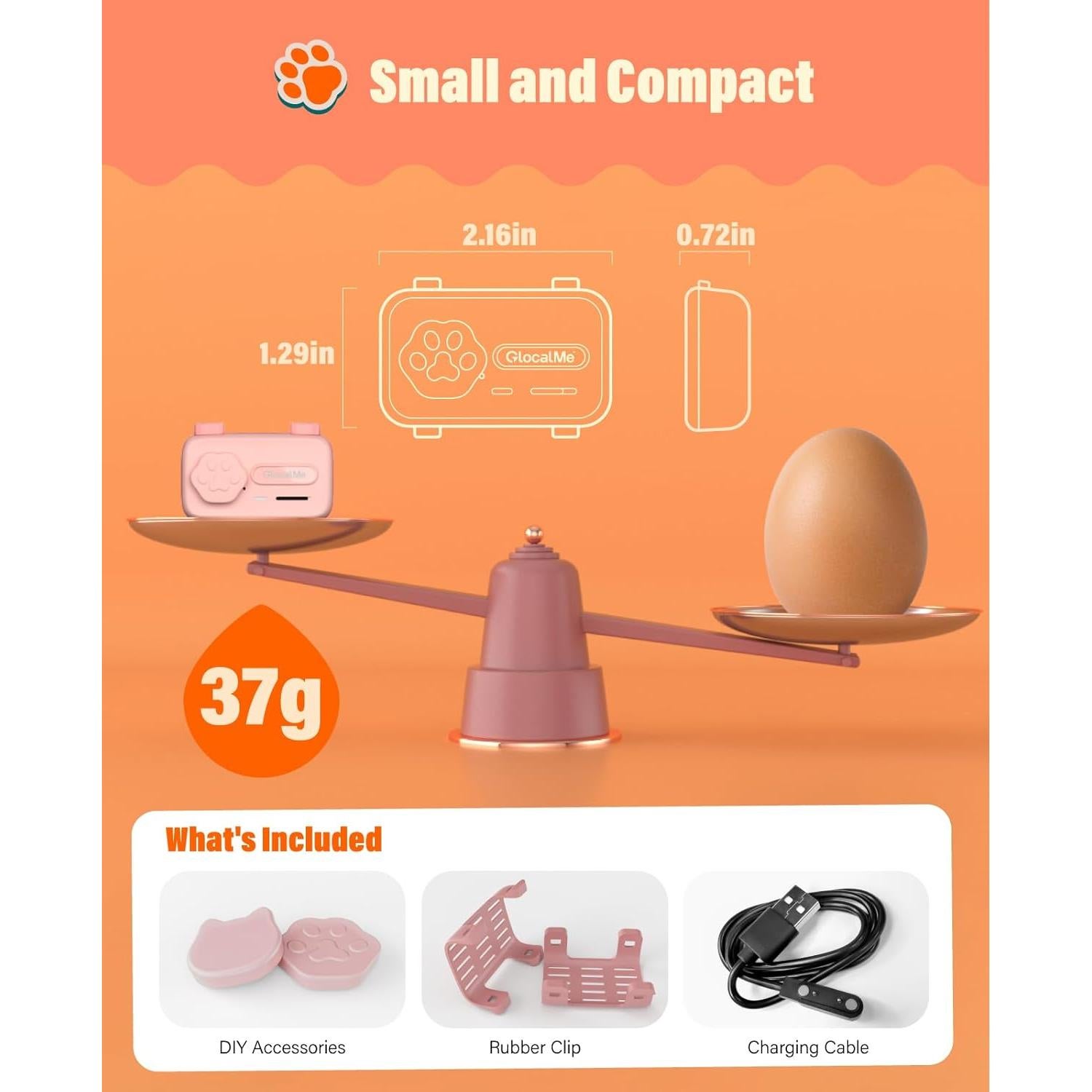 Rastreador GPS para Mascotas GlocalMe PetPhone Rosa