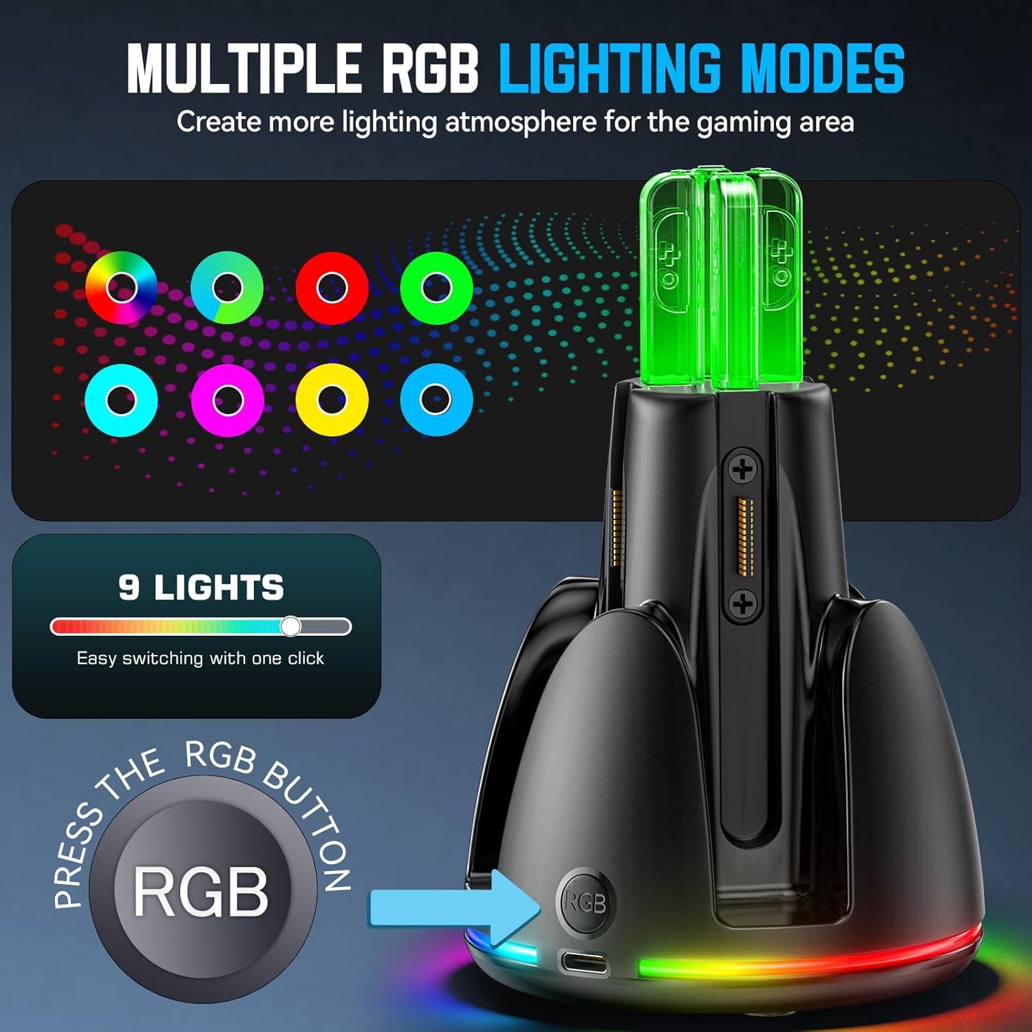 Base de Carga Rápida Magnética Tokluck para Joy-Con 2 Nintendo Switch 2