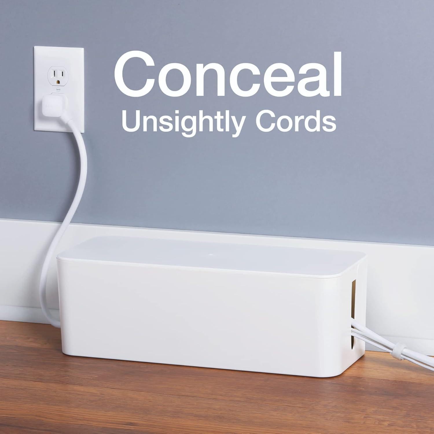 Cajas de Gestión de Cables Oxford - 3 Tamaños, Organizador Blanco