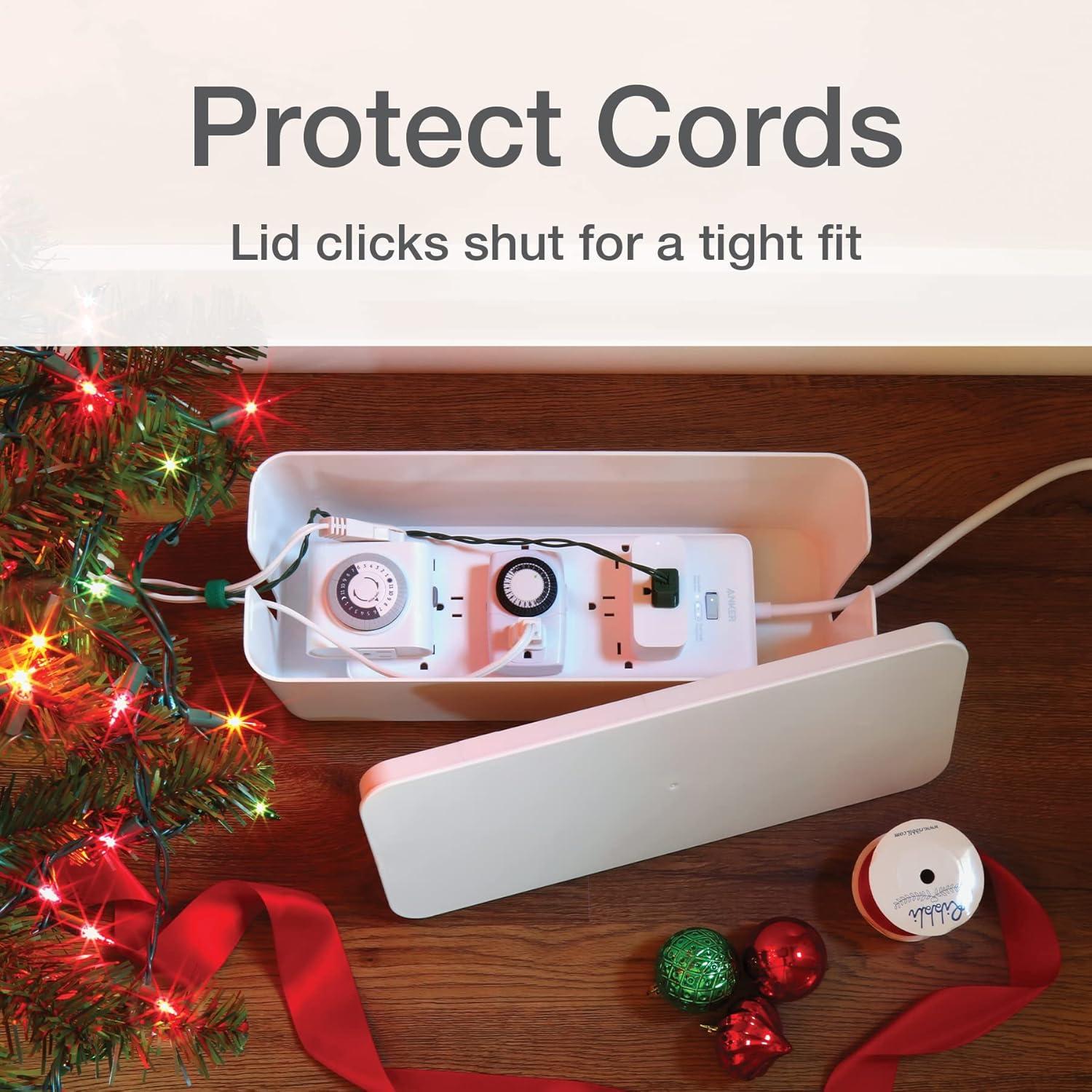 Cajas de Gestión de Cables Oxford - 3 Tamaños, Organizador Blanco