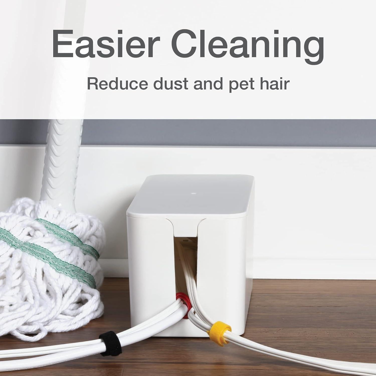 Cajas de Gestión de Cables Oxford - 3 Tamaños, Organizador Blanco