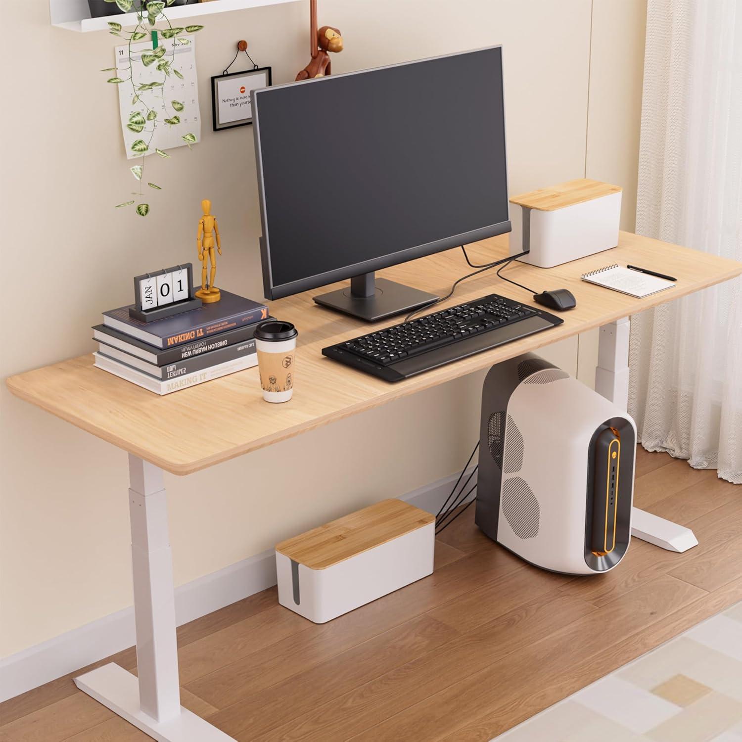 Caja Organizadora de Cables YECAYE - 2 Tamaños, Madera y Plástico