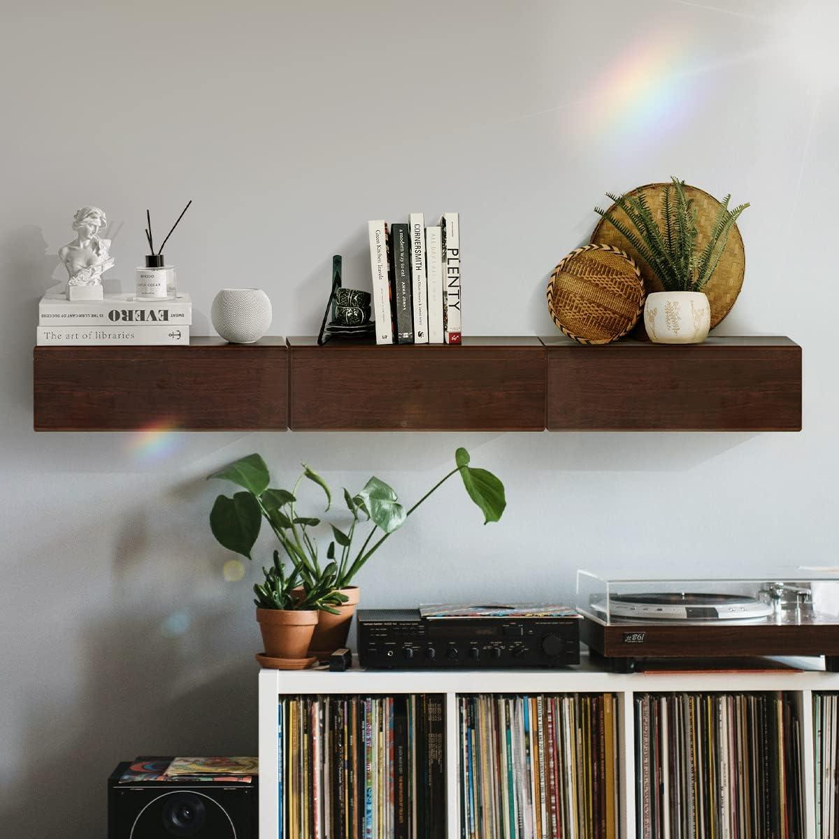 Caja Organizadora de Cables Homebliss Grande Marrón 40x15x13cm