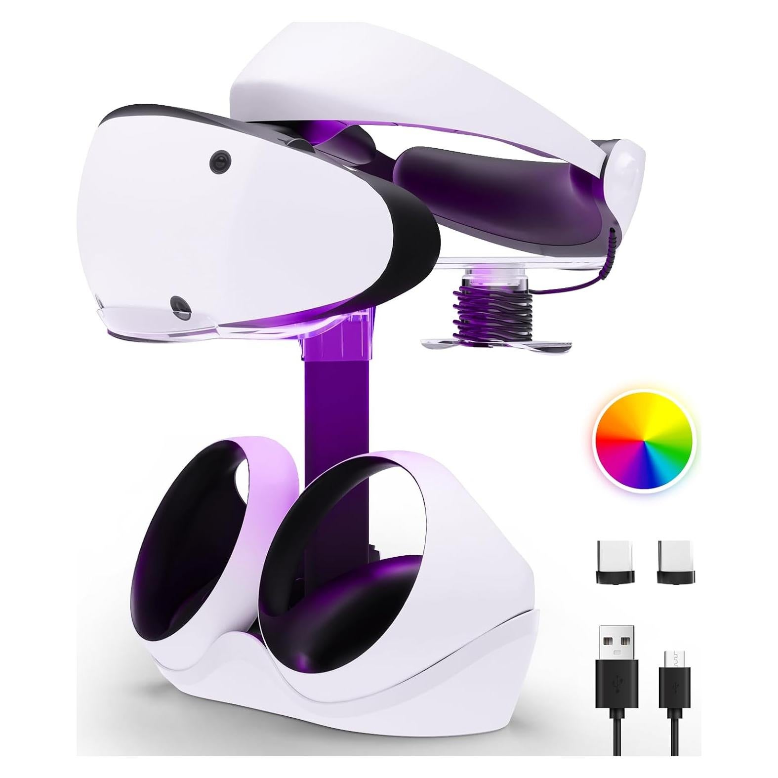 Estación de Carga PSVR 2 HONCAM con Soporte y Luces RGB