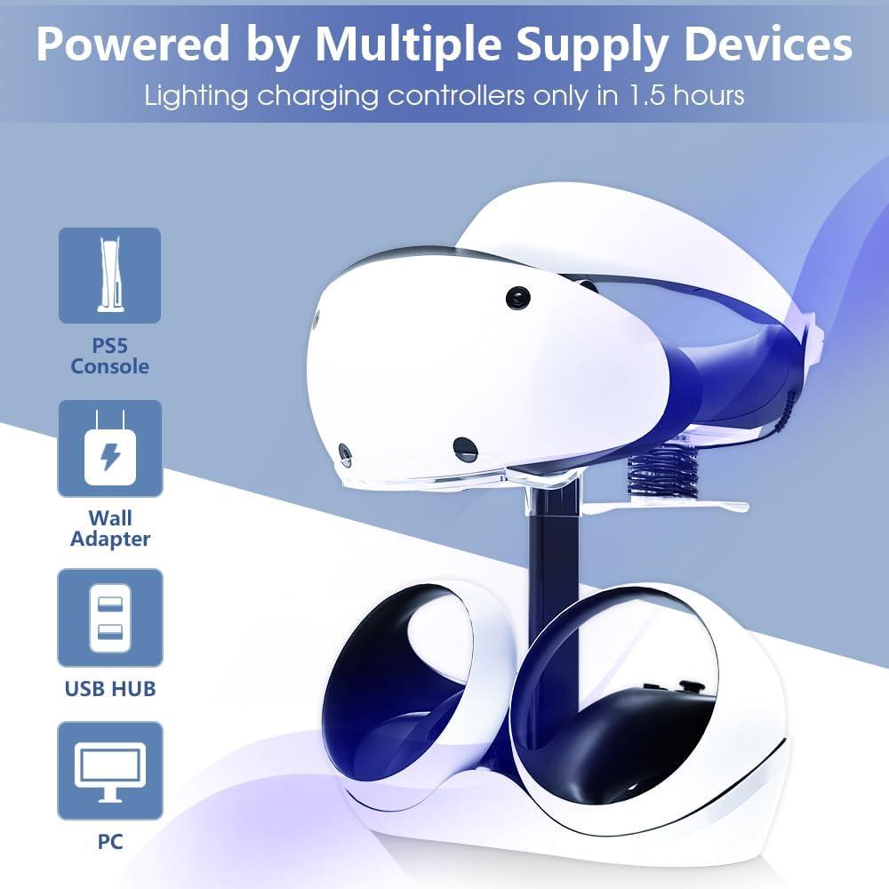 Estación de Carga PSVR 2 HONCAM con Soporte y Luces RGB