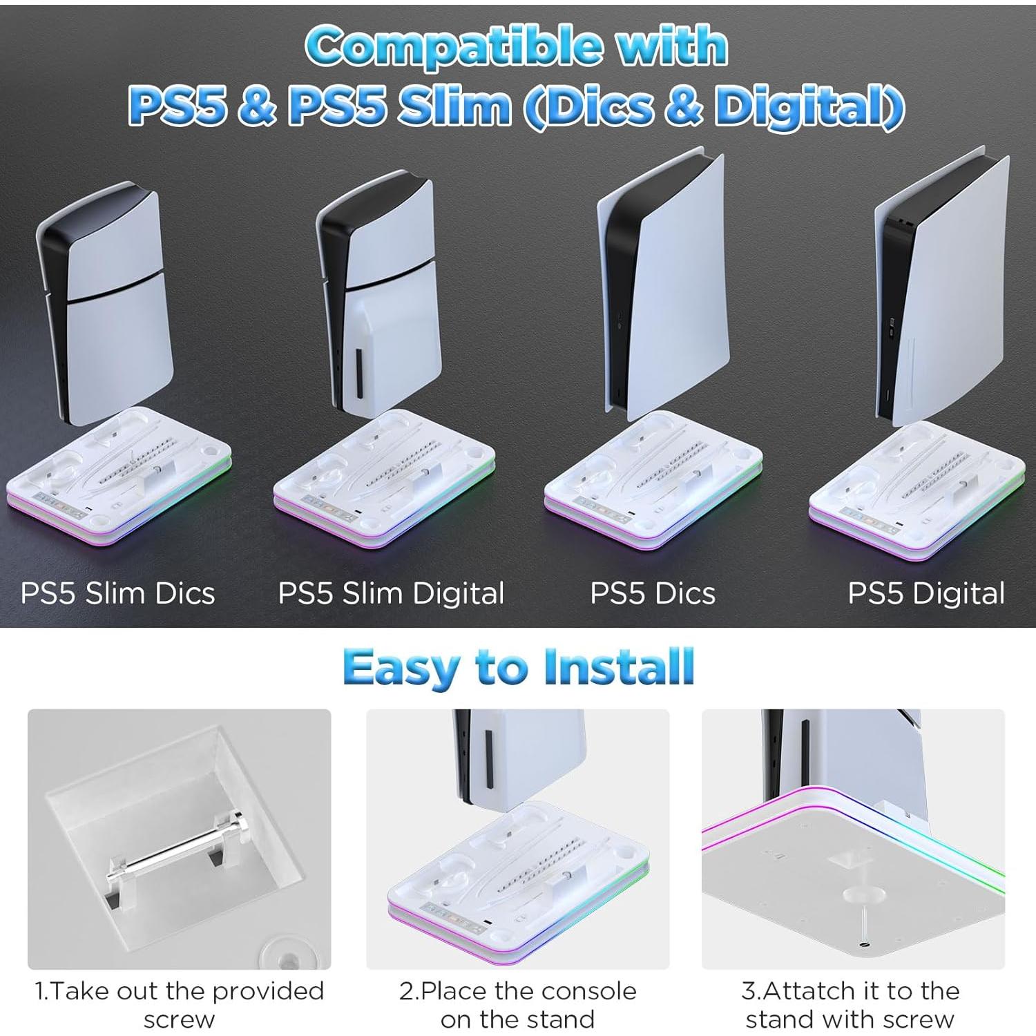 Soporte de Carga y Enfriamiento Vilante para PS5/PS5 Slim/Pro