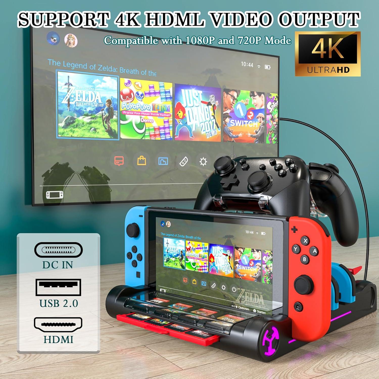 Estación de Acoplamiento Starry para Nintendo Switch 4K HDMI