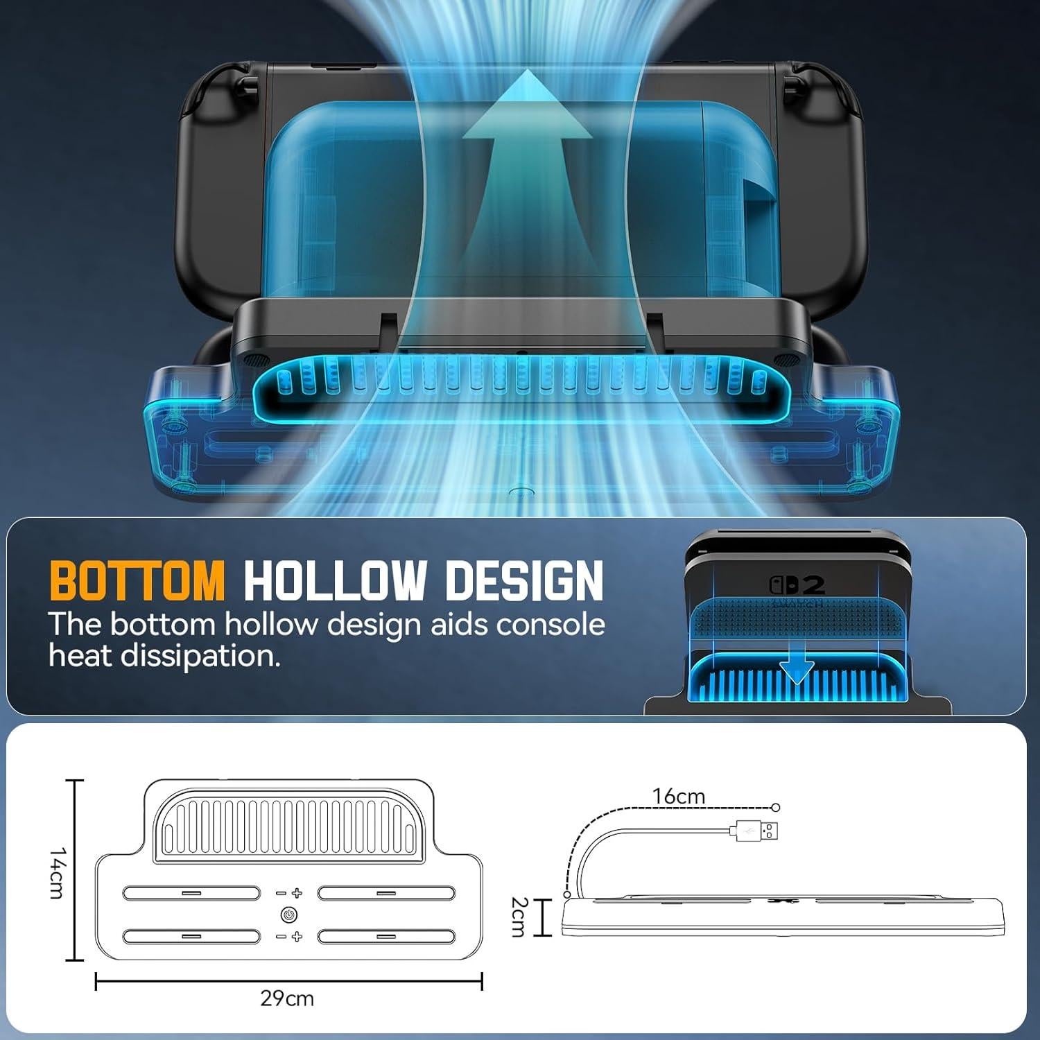 Estación de Carga para Controlador Switch 2 Tokluck con RGB
