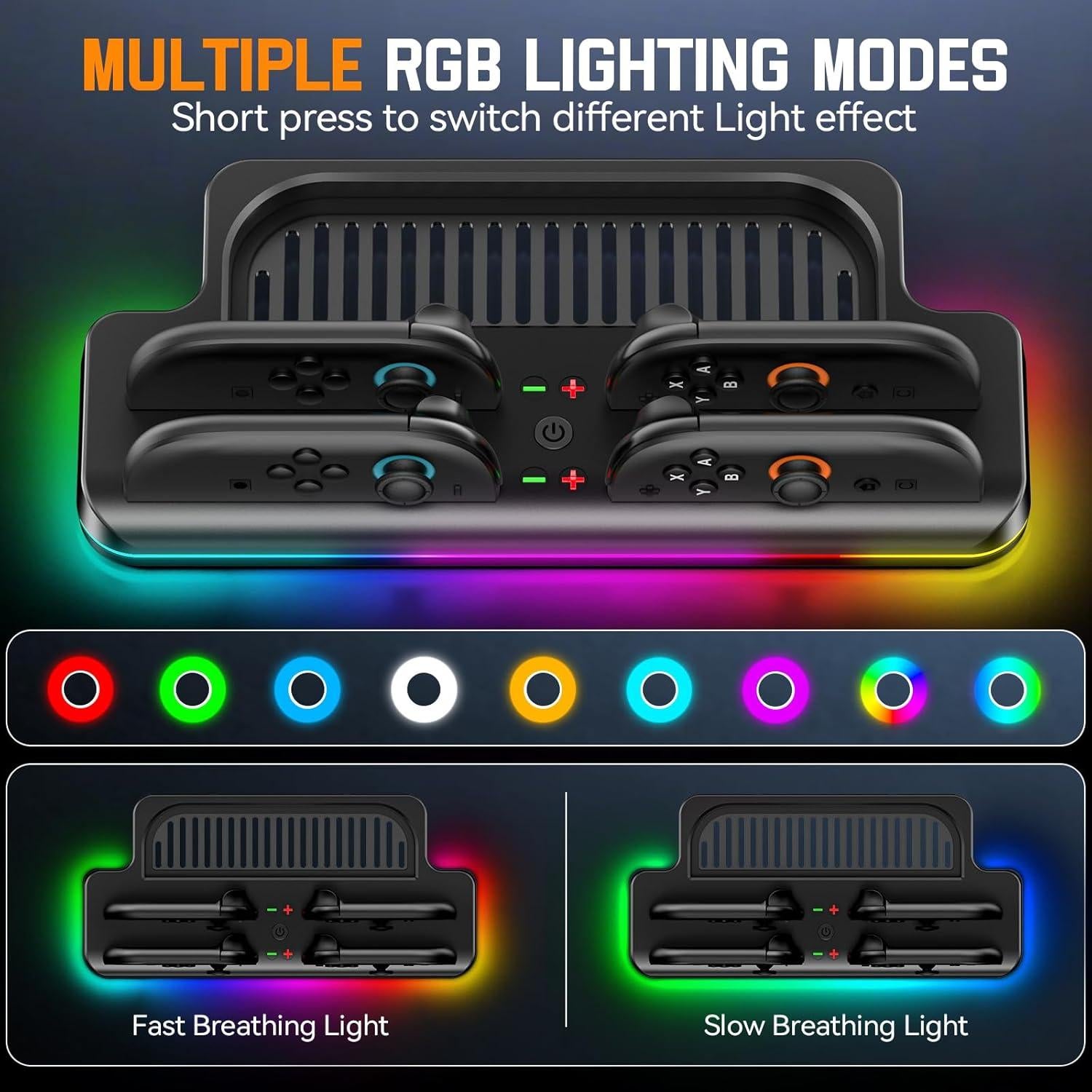 Estación de Carga para Controlador Switch 2 Tokluck con RGB