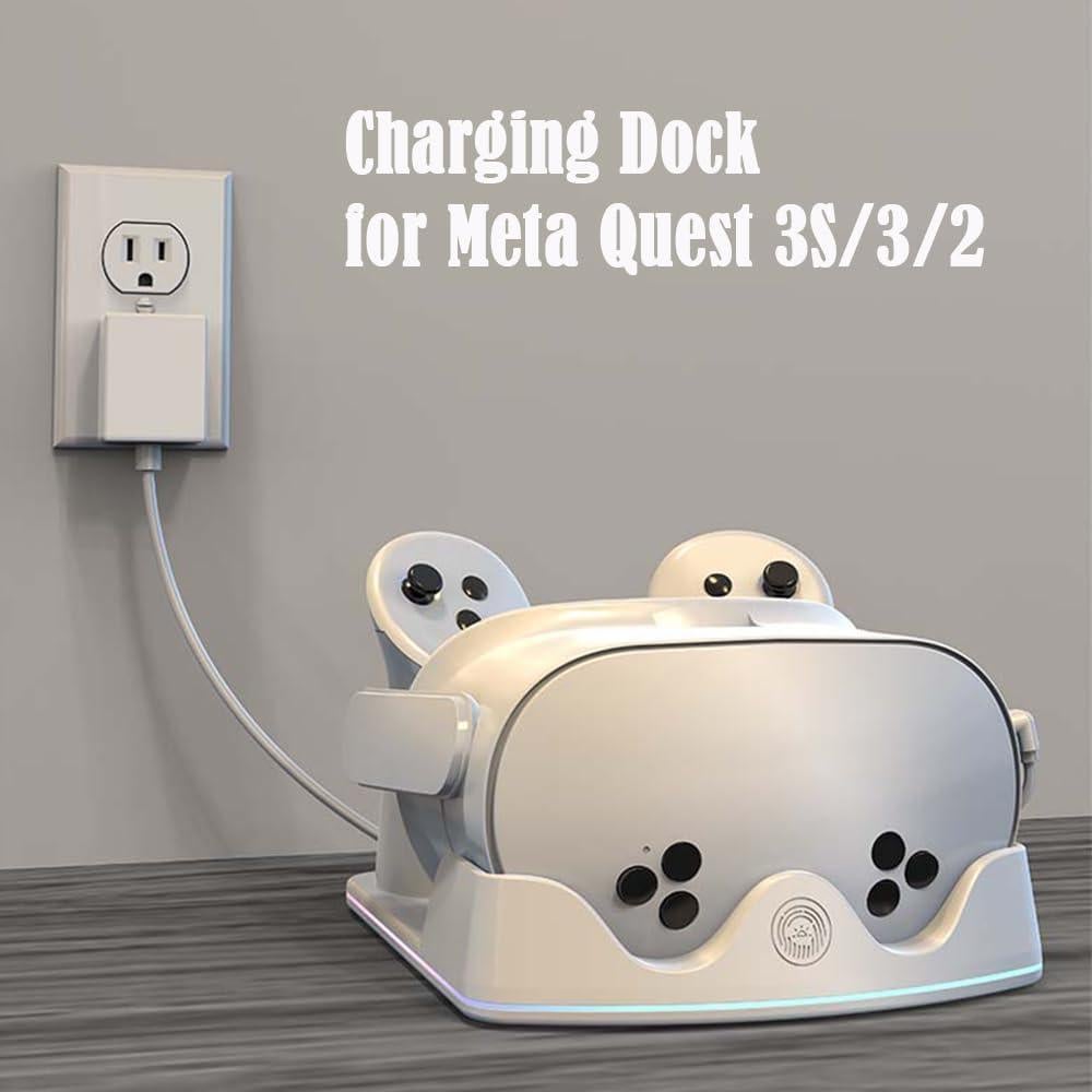 Base de Carga RGB para Meta Quest 3S/3/2 con Soporte