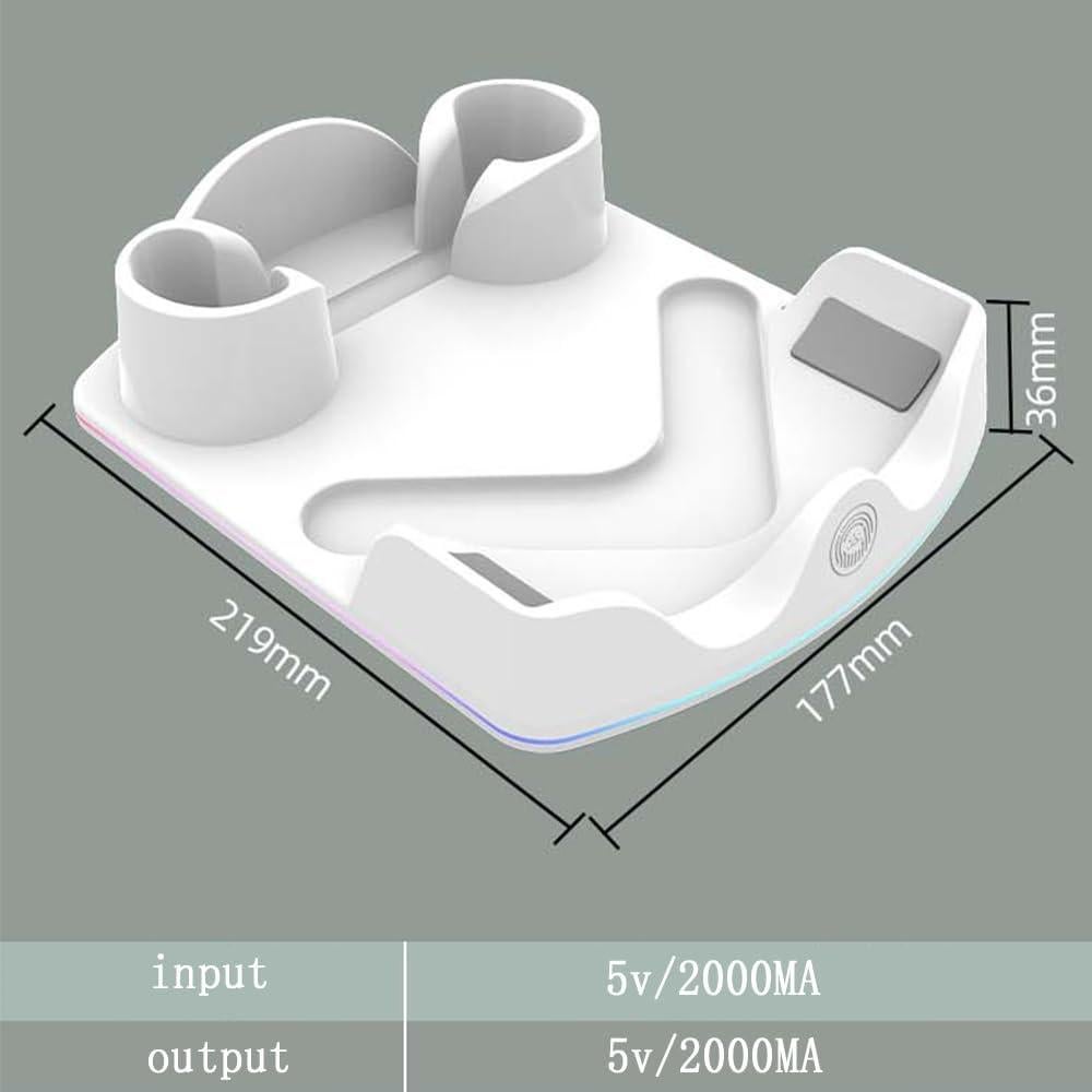 Base de Carga RGB para Meta Quest 3S/3/2 con Soporte