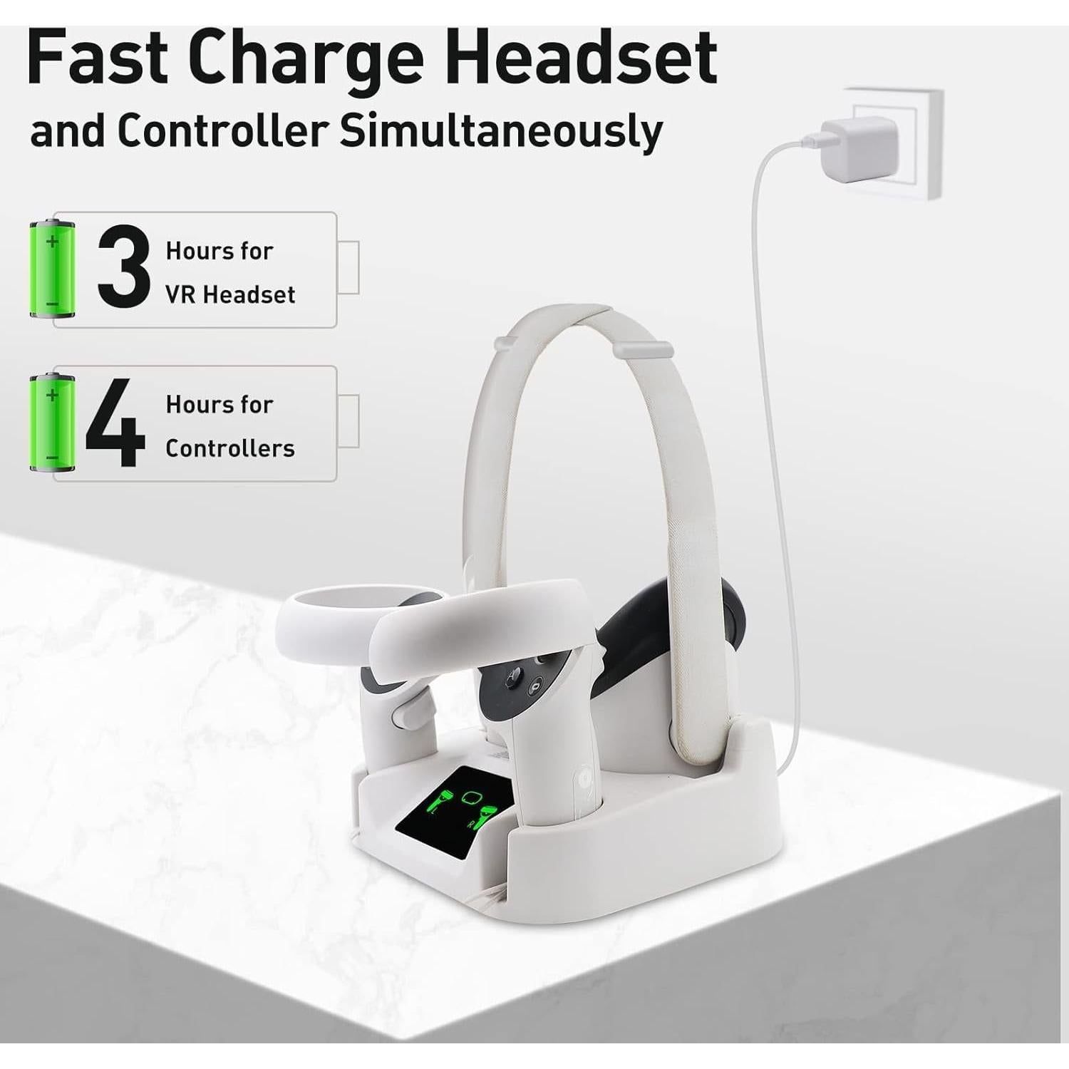 Estación de Carga VR Ysokk para Quest 2 con 2 Baterías