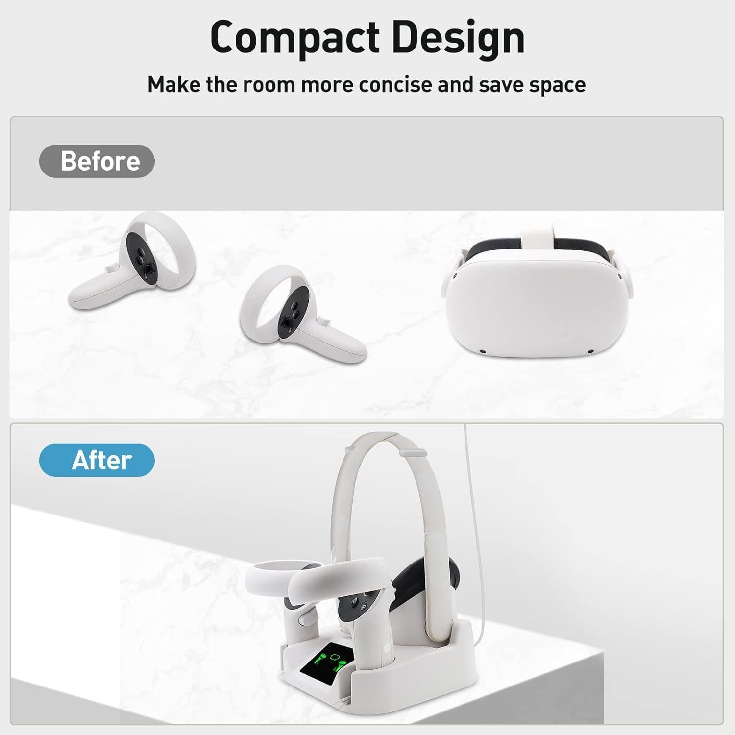 Estación de Carga VR Ysokk para Quest 2 con 2 Baterías