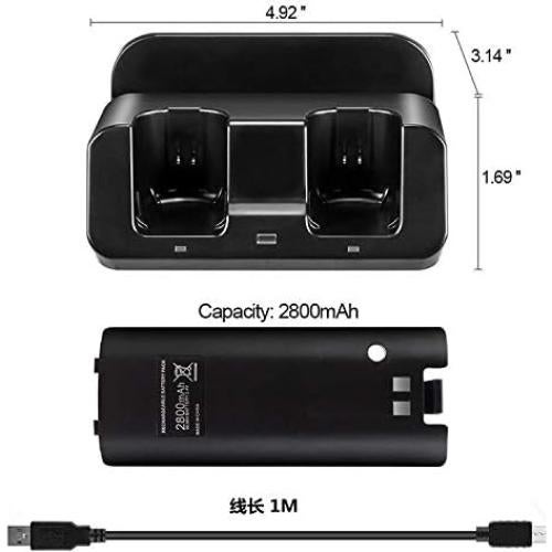 Base de Carga 3 en 1 eLUUGIE para Wii U Gamepad y Controladores