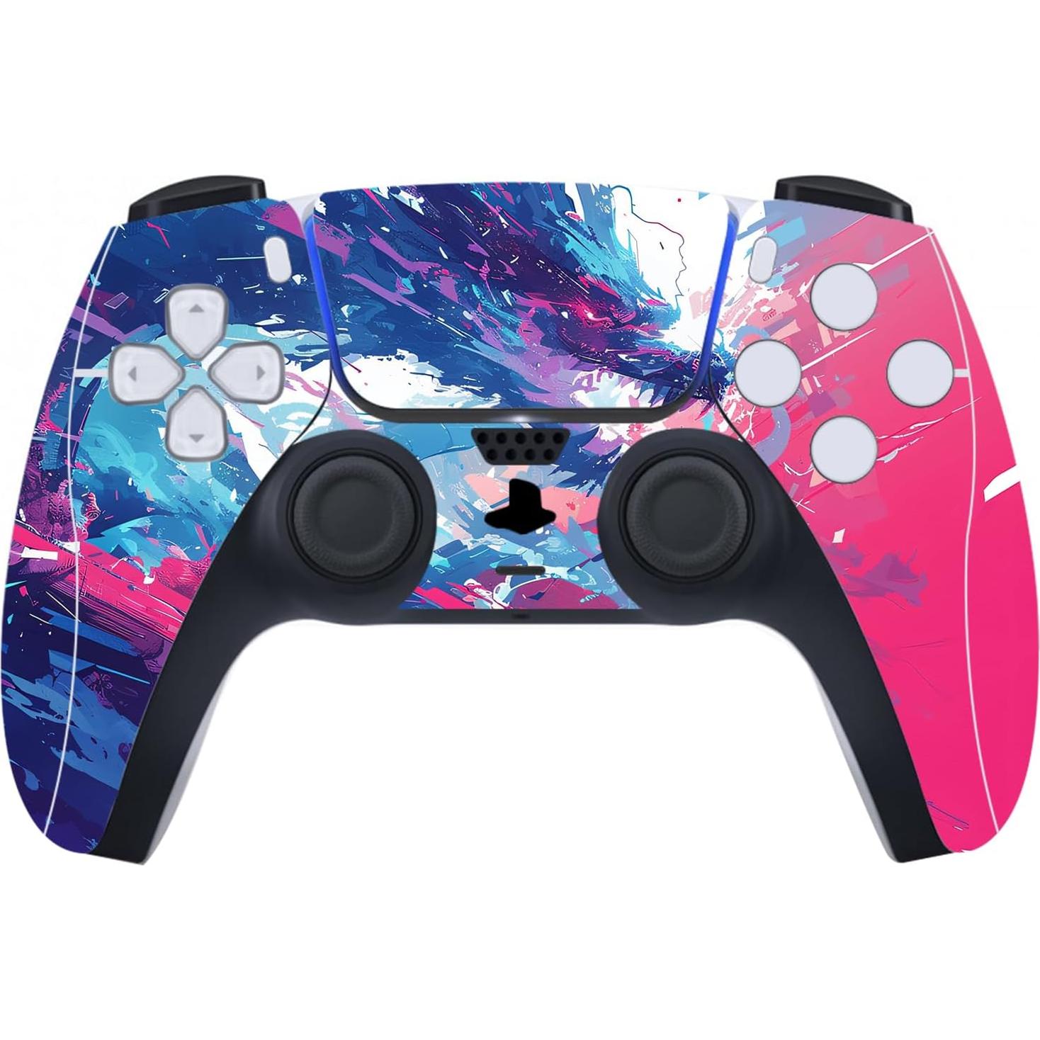 Calcomanías Vinilo PlayVital para PS5 Edición Digital - Dragón Neón