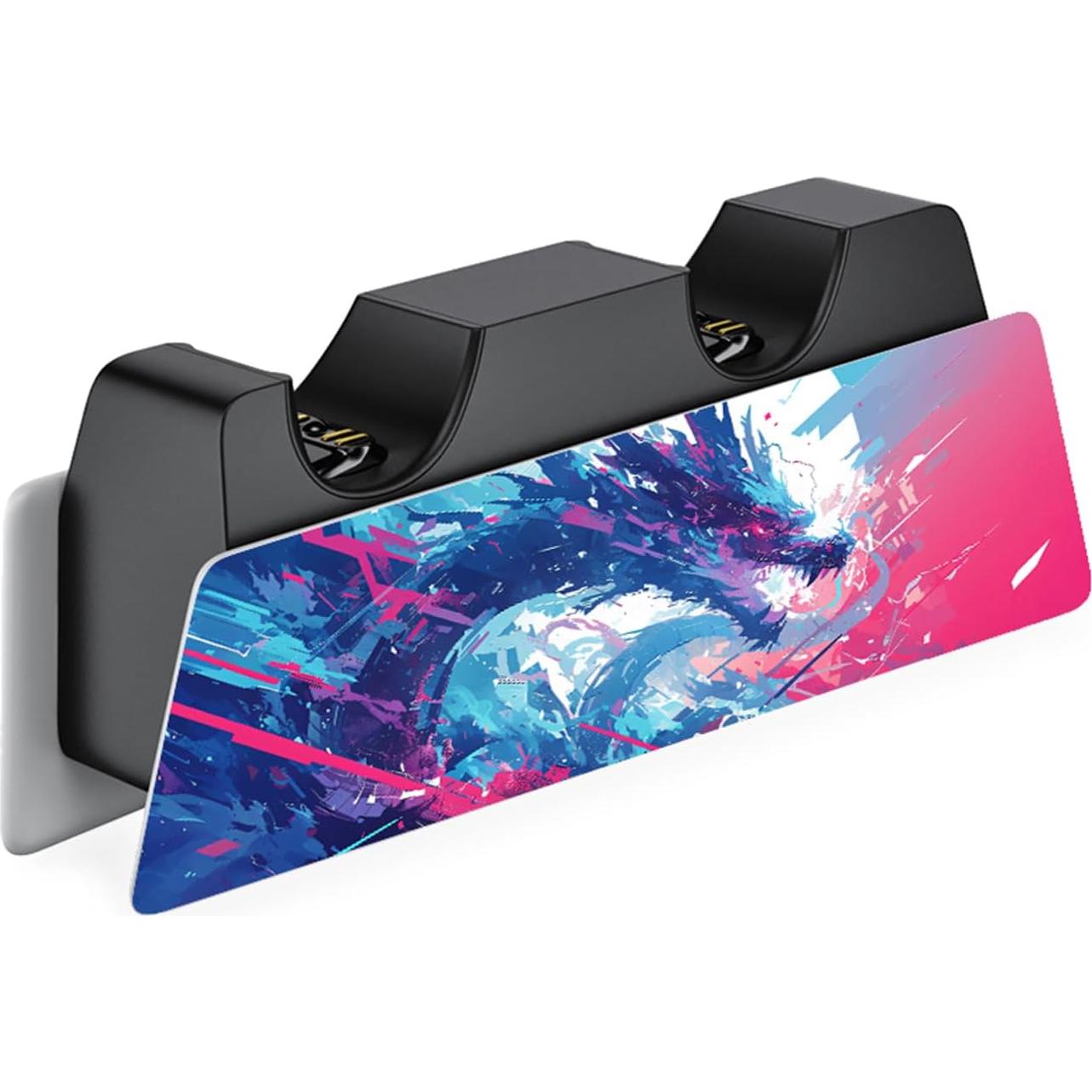 Calcomanías Vinilo PlayVital para PS5 Edición Digital - Dragón Neón