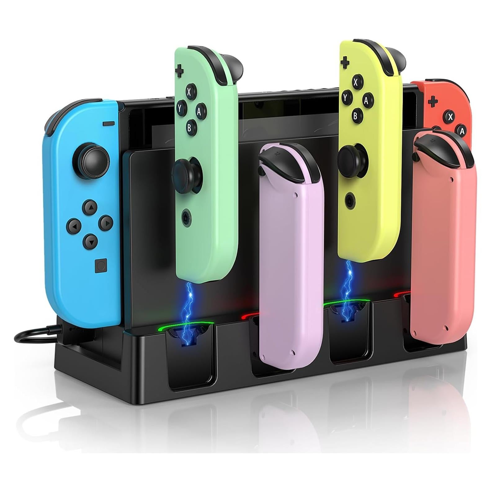 Base de Carga para Joy-Con Nintendo Switch Klipdasse - Carga Simultánea 6 Controladores