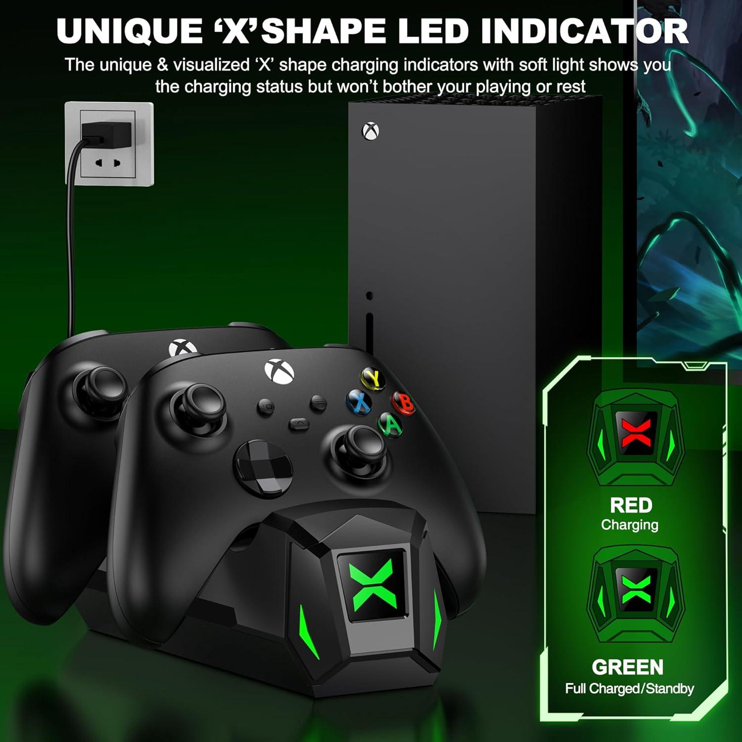 Estación de Carga Doble NealGamefy para Controladores Xbox - 2 Baterías 5520mWh