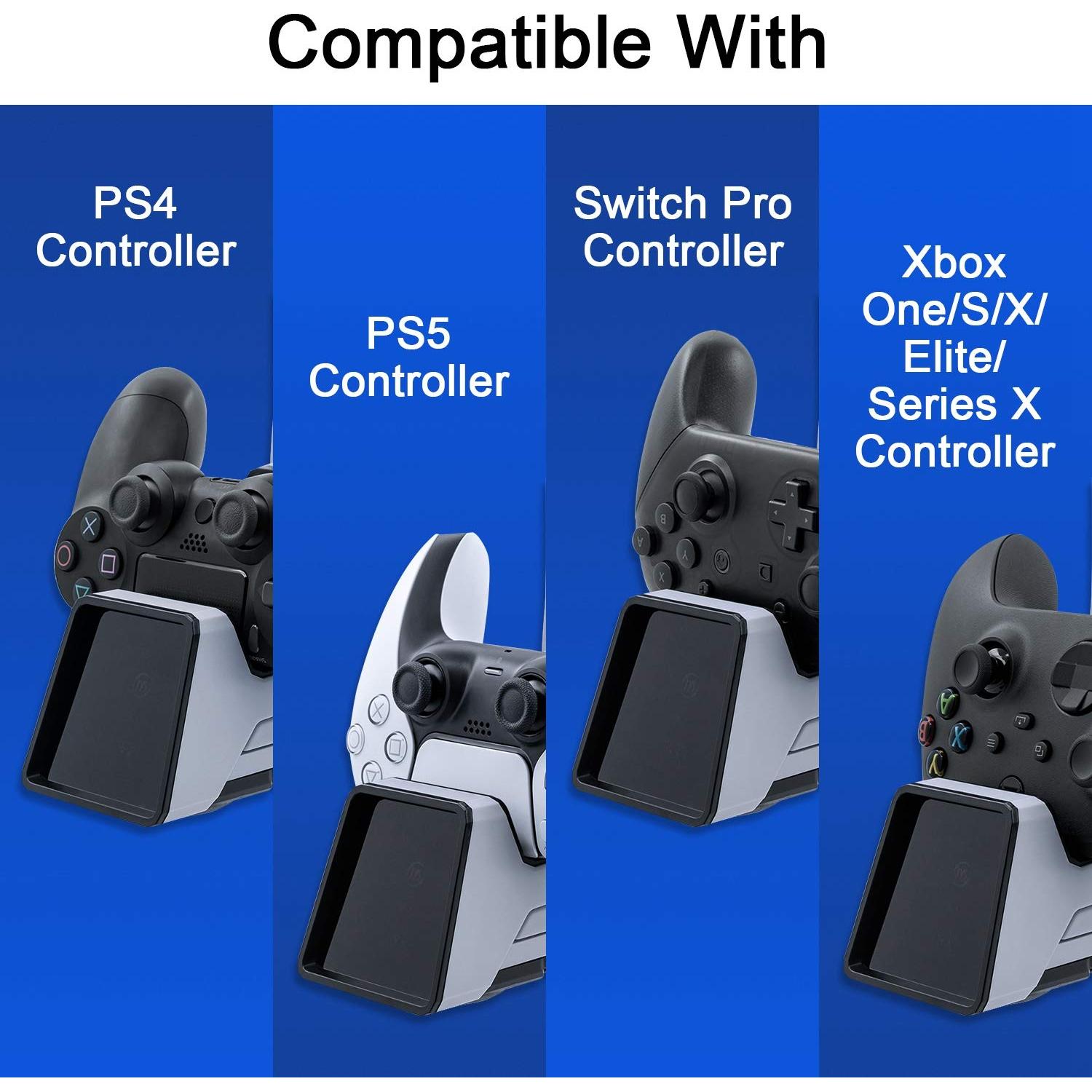 Estación de Carga Dual Mcbazel para Controladores PS5/PS4/Xbox
